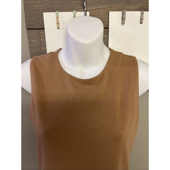 Nuuds Crewneck Sleeveless Heather Mocha/coffee Thong Bodysuit Snaps Medium NWOT - Picture 6 of 12